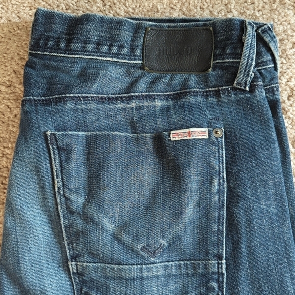 HUDSON Clifton Flap Pocket Bootcut Jeans Wickman Wash Men's 36 - Picture 3 of 16